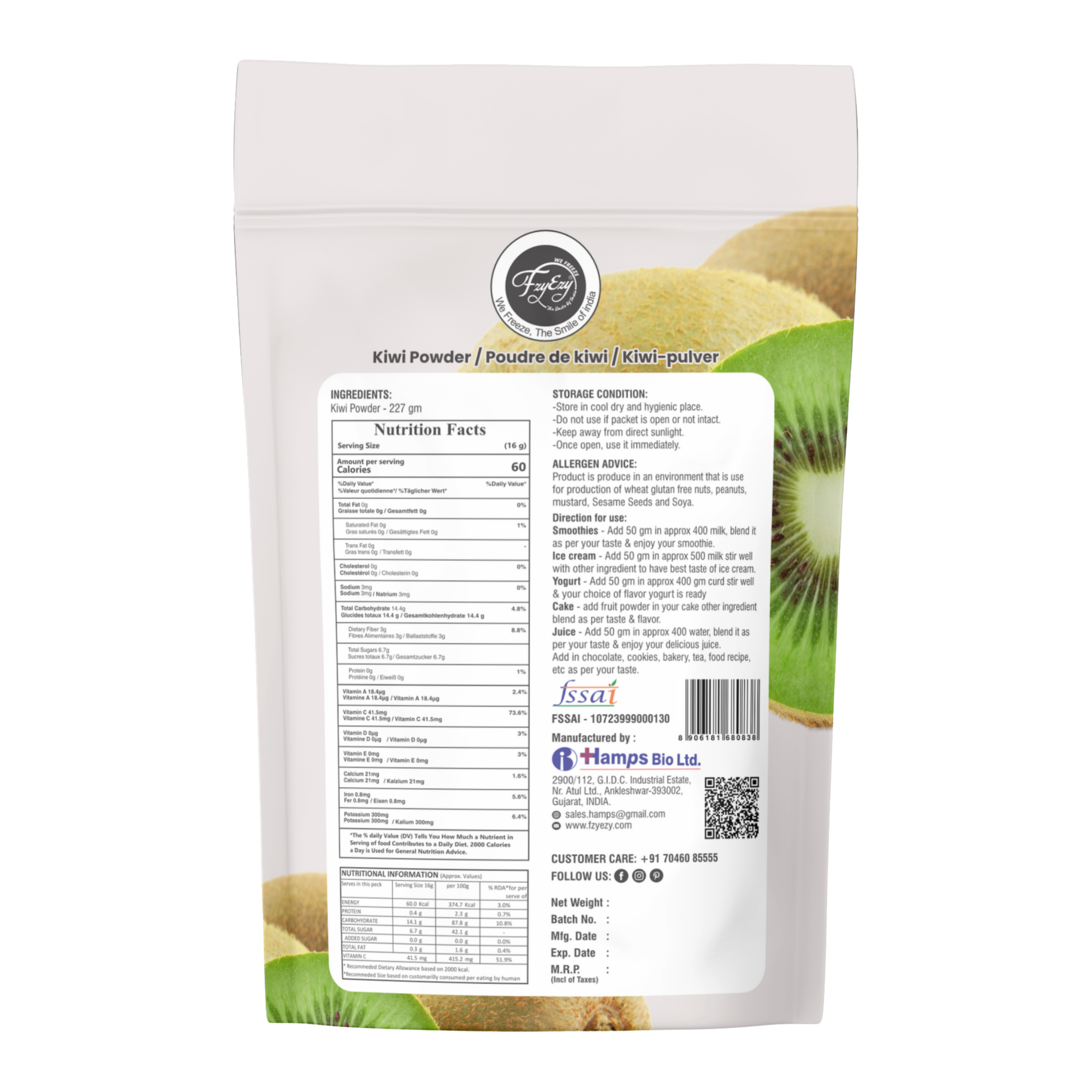 freeze Dried Kiwi Powder