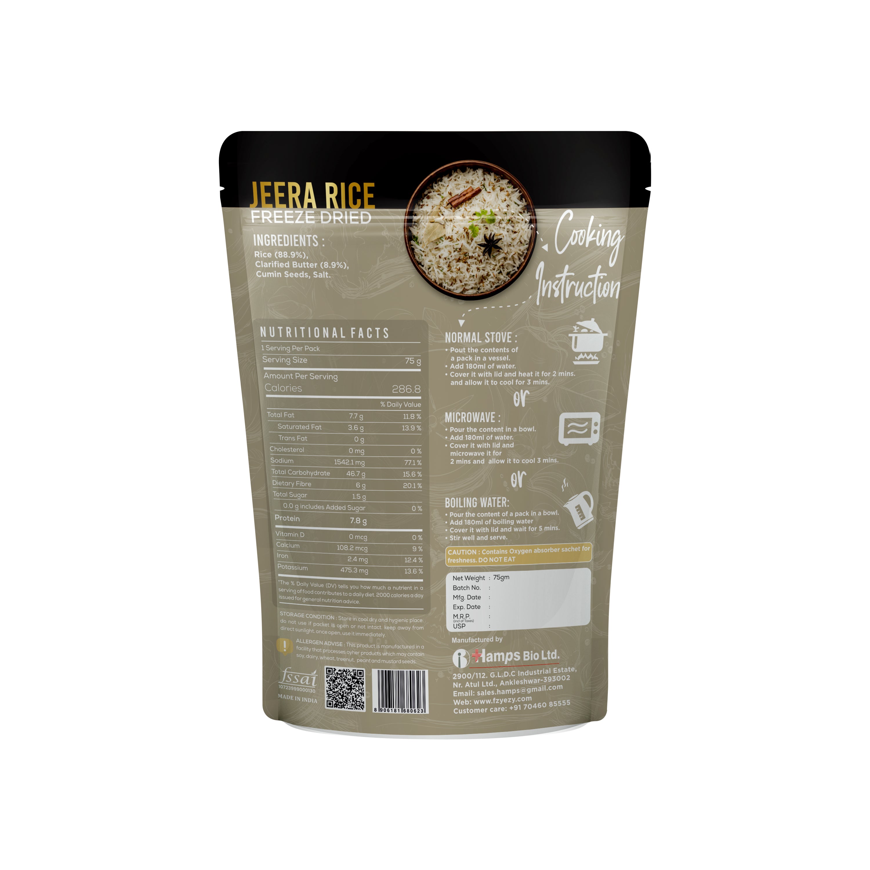 Freeze Dried JEERA RICE