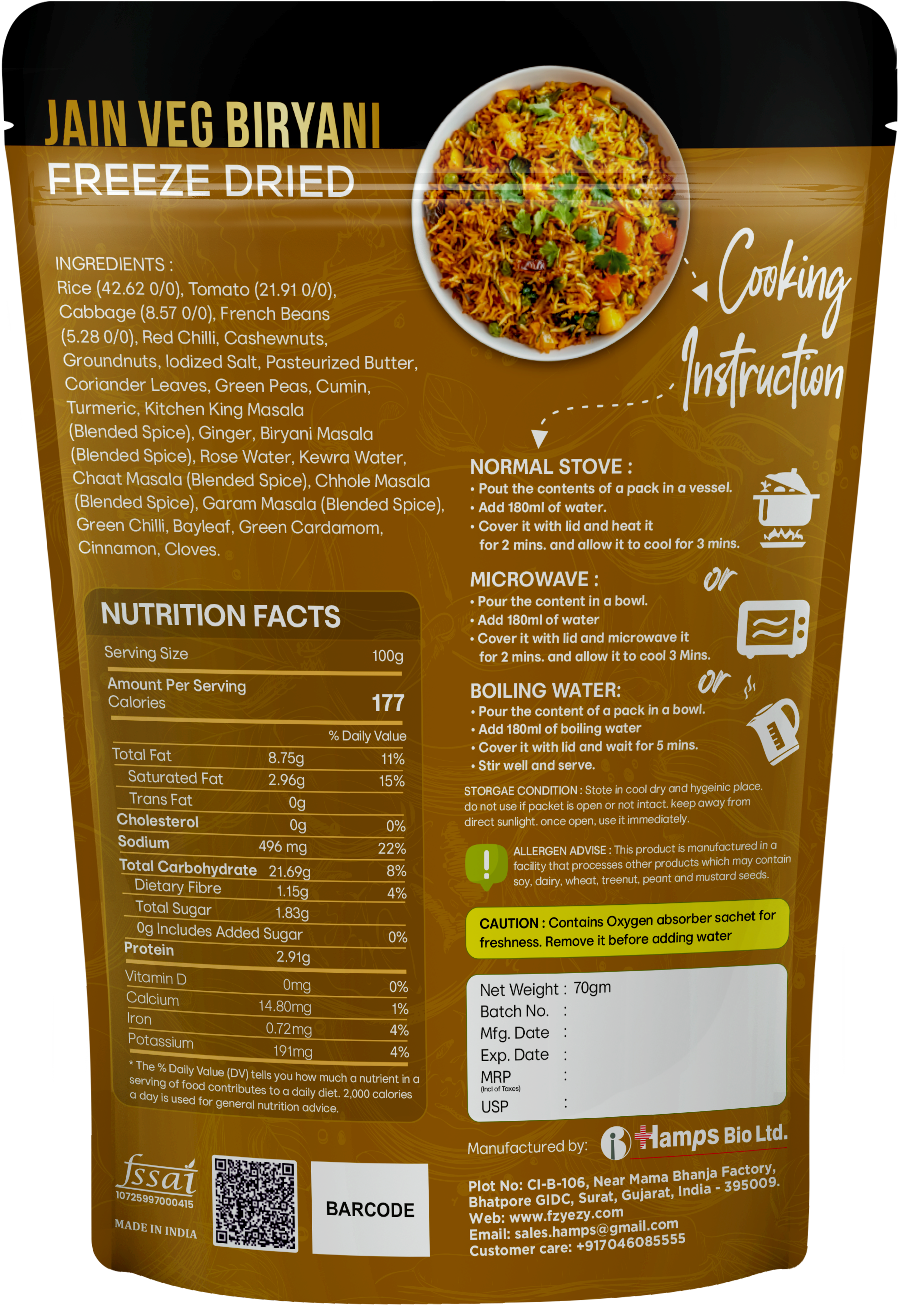 Jain Veg Biryani