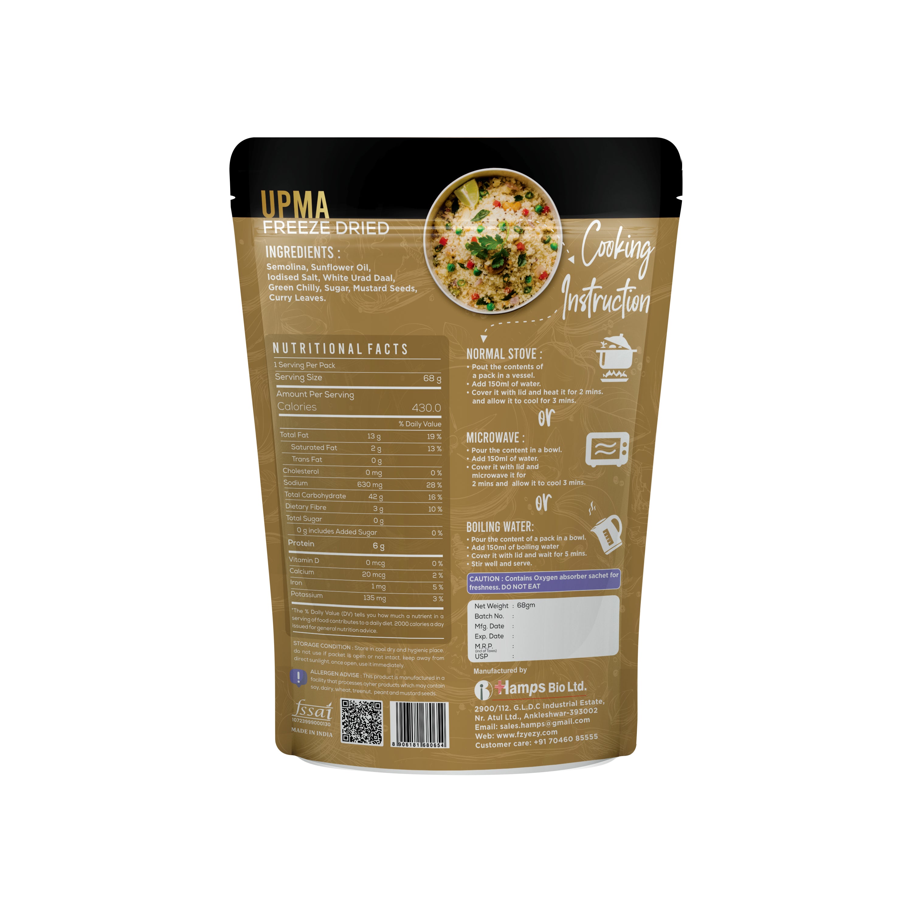 Freeze Dried Upma