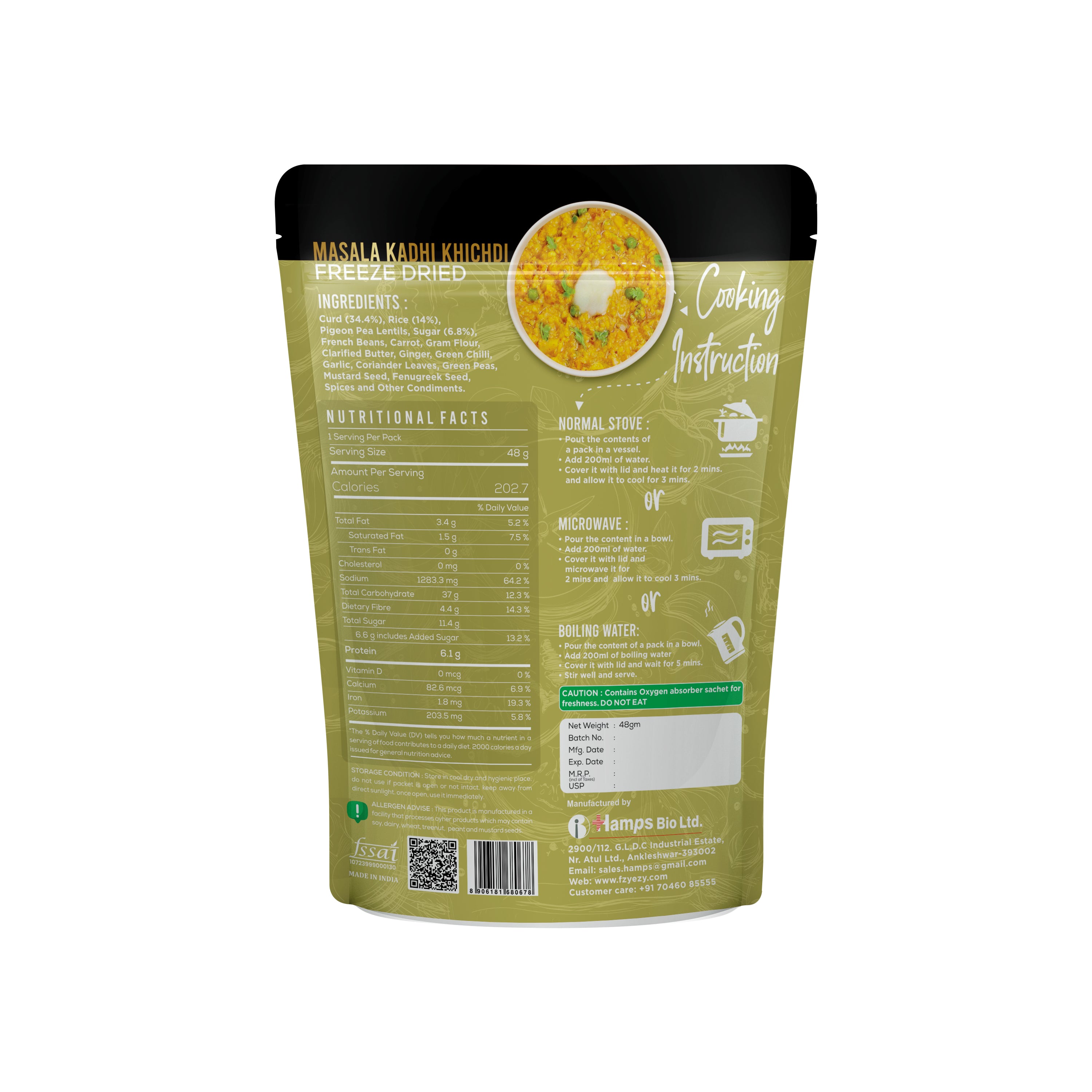 Freeze Dried Masala Khichdi Kadhi