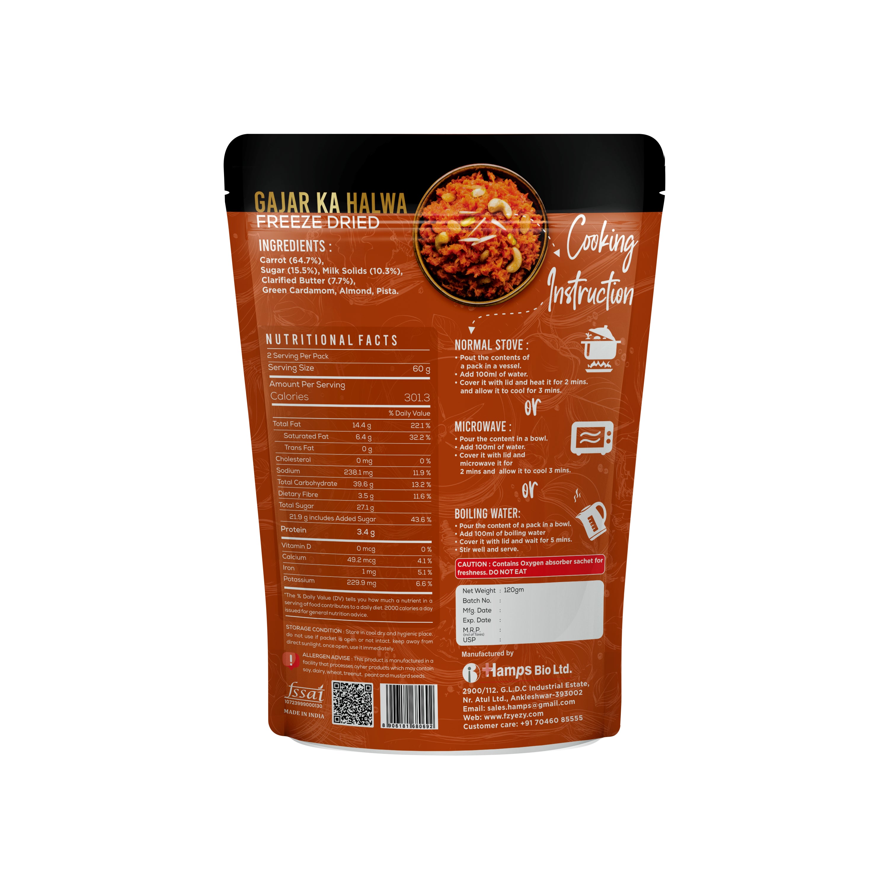 Freeze Dried Gajar Ka Halwa