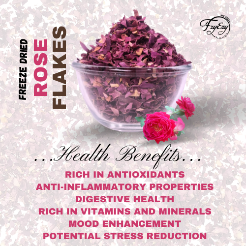 Freeze Dried Rose Petal Flakes Cut