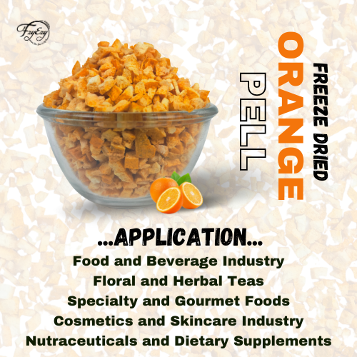 Freeze Dried Orange Peel Flakes Cut