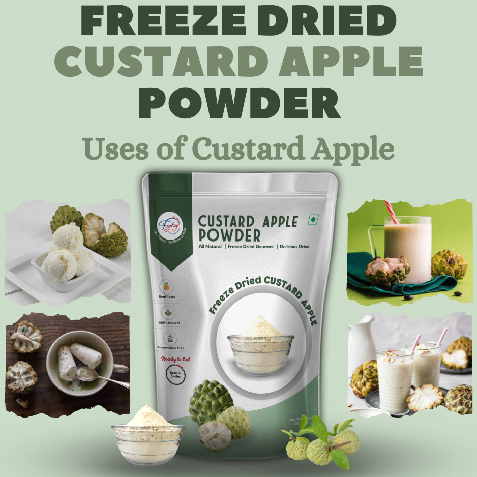 Premium Freeze Dried Custard Apple Cubes