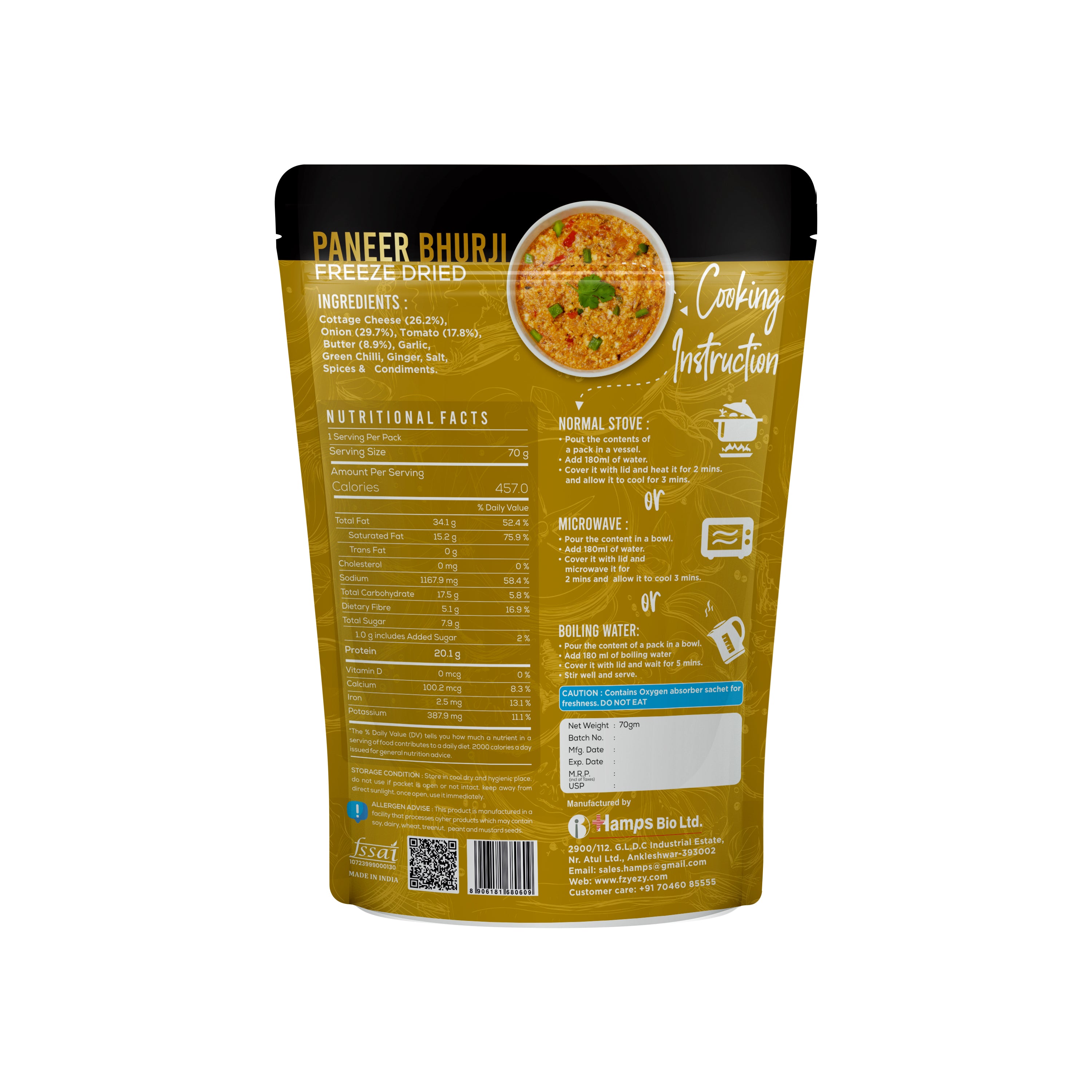 Freeze Dried Paneer Bhurji