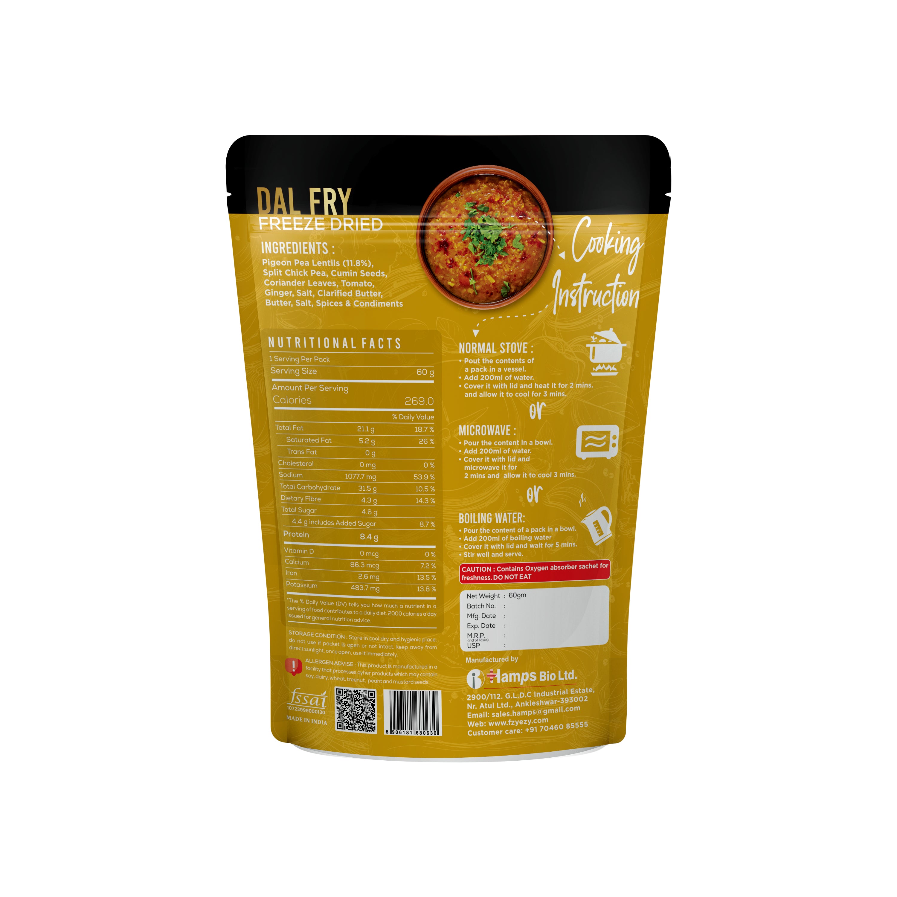 Freeze Dried Dal Fry