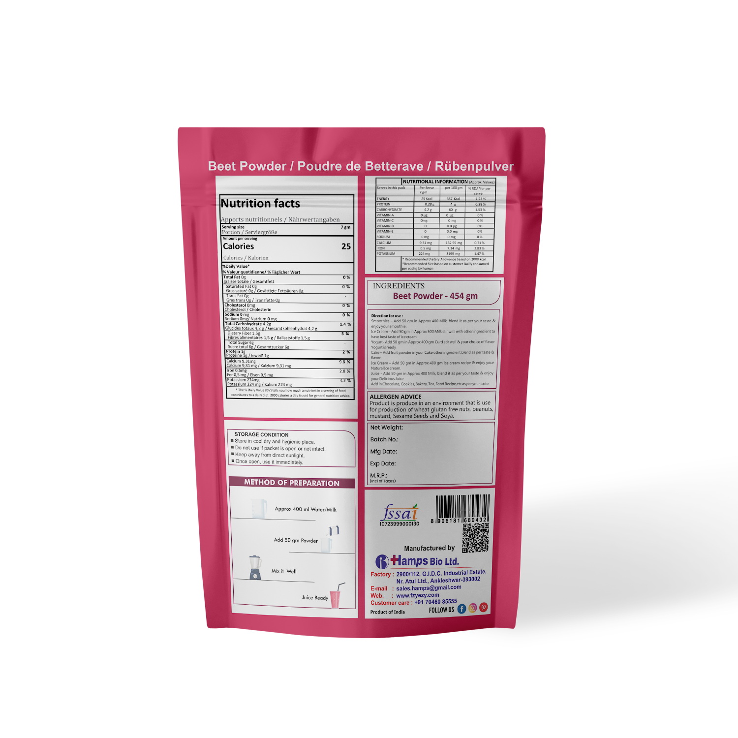 Freeze Dried Beet Powder