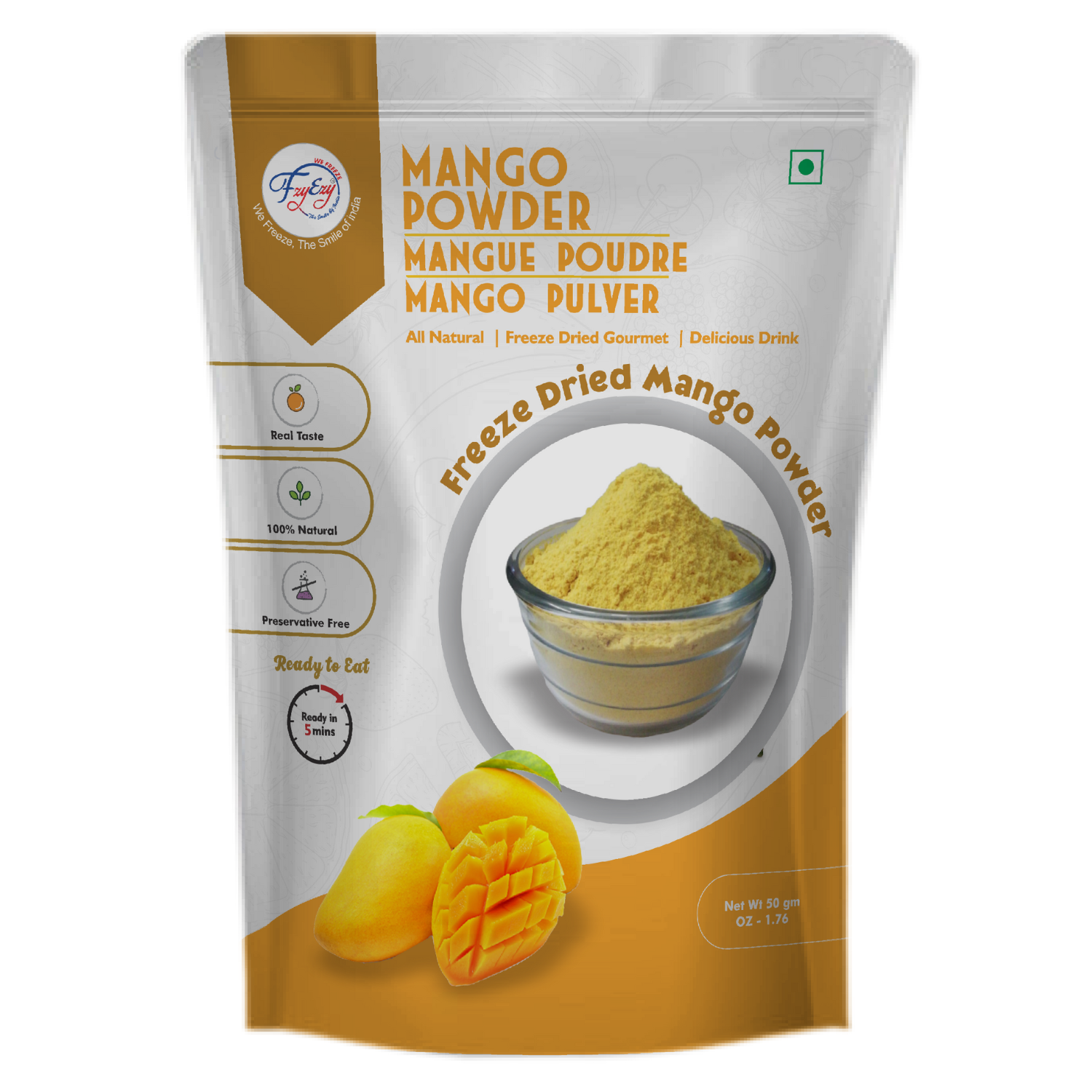 Mando Powder Freeze Dried Mango Powder – FzyEzy